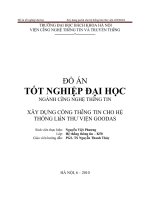 xây dựng portal cho hệ thống liên thư viện goodas