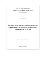 ứng dụng viễn thám và địa chất trong nghiên cứu sự dịch chuyển lòng sông hồng thời kỳ halocen và hiện đại khu vực hà nội