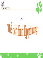 bài giảng toán 5 chương 3 bài 17 thể tích hình lập phương