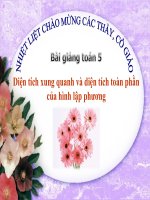 bài giảng toán 5 chương 3 bài 12 diện tích xung quanh và diện tích toàn phần của hình lập phương