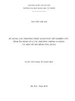 sử dụng các phương pháp lyapunov để nghiên cứu tính ổn định của các phương trình vi phân và một số mô hình ứng dụng