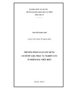 phương pháp luận xây dựng cơ cở dữ liệu phục vụ nghiên cứu ô nhiễm dầu trên biển