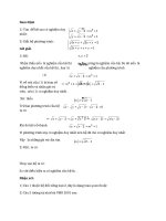 các cách giải nhanh Phương trình và hệ phương trình vô tỉ