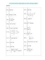 Các bài toán tích phân hay nhất