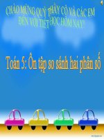 bài giảng toán 5 chương 1 bài 3 ôn tập so sánh hai phân số