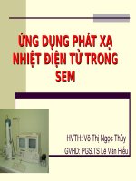 Bài giảng ỨNG DỤNG PHÁT XẠ NHIỆT điện tử TRONG SEM