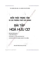 kiến thức trọng tâm và các phương pháp giải nhanh bài tập hóa hữu cơ - quách văn long