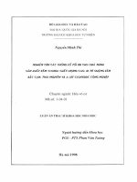 nghiên cứu các thông số tối ưu cho quá trình sản xuất kẽm clorua chất lượng cao, đi từ quặng kẽm bắc cạn, thái nguyên và axít clohydric công nghiệp