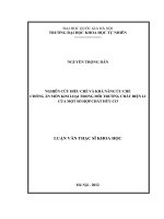 nghiên cứu điều chế và khả năng ức chế chống ăn mòn kim loại trong môi trường chất điện li của một số hợp chất hữu cơ