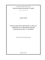 đánh giá hiện trạng môi trường và đề xuất mô hình quản lý môi trường phù hợp cho đảo bạch long vĩ - hải phòng