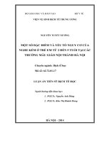 Một số đặc điểm và yếu tố nguy cơ của nghe kém ở trẻ em từ 2 đến 5 tuổi tại các trường mẫu giáo nội thành Hà Nội (FULL TEXT)