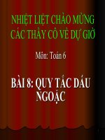 bài giảng số học 6 chương 2 bài 8 quy tắc dấu ngoặc