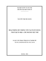 hoạt động huy động vốn tại ngân hàng tmcp quân đội chi nhánh việt trì