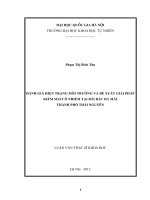 đánh giá hiện trạng môi trường và đề xuất giải pháp kiểm soát ô nhiễm tại bãi rác đá mài thành phố thái nguyên