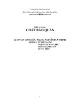 Báo cáo chất phụ gia bảo quản trong sản xuất thực phẩm
