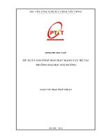 ĐỀ XUẤT GIẢI PHÁP bảo mật MẠNG cục bộ tại TRƯỜNG đại học hải DƯƠNG