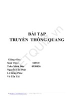 bài tập truyền thông quang có hướng dẫn giải