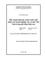 đẩy mạnh năng lực cạnh tranh xuất khẩu của doanh nghiệp vừa và nhỏ việt nam trong giai đoạn hiện nay