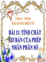 bài giảng số học 6 chương 3 bài 11 tính chất cơ bản của phép nhân phân số