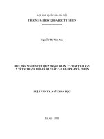 điều tra, nghiên cứu hiện trạng quản lý chất thải rắn y tế tại thanh hóa và đề xuất các giải pháp cải thiện