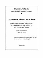 nghiên cứu sử dụng tro than bay nhà máy nhiệt điện làm chất hấp lưu và xúc tác phân huỷ đioxin