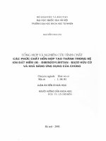 tổng hợp và nghiên cứu tính chất các phức chất hỗn hợp tạo thành trong hệ ion đất hiếm (iii)-dibenzoylmetan-bazơ hữu cơ và khả năng ứng dụng của chúng