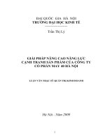 giải pháp nâng cao năng lực cạnh tranh sản phẩm của công ty cổ phần may 40 hà nội