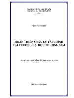 hoàn thiện quản lý tài chính tại trường đại học thương mại