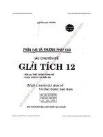 phân dạng và phương pháp giải các chuyên đề giải tích 12 tập 1 khảo sát hàm số - nguyễn phú khánh