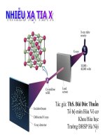 Bài giảng NHIỄU xạ TIA x
