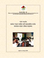 tập huấn đào tạo về nghiên cứu khoa học ứng dụng