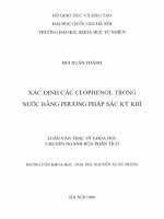 xác định các clophenol trong nước bằng phương pháp sắc ký khí luận văn ths. hóa phân tích