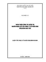 hoàn thiện công tác quản trị nguồn nhân lực của công ty cổ phần kính viglacera đáp cầu