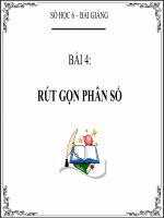 bài giảng số học 6 chương 3 bài 4 rút gọn phân số