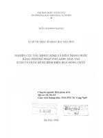 nghiên cứu xác định cadmi và kẽm trong nước bằng phương pháp von-ampe hòa tan xung vi phân dùng bình điện hóa dòng chảy
