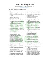 Đề thi toefl 2004_đề 10, có đáp án