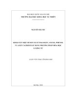 khảo sát một số dẫn xuất halogen, ancol, phenol và axit cacboxylic bằng phương pháp hóa học lượng tử