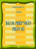 bài giảng số học 6 chương 3 bài 10 phép nhân phân số