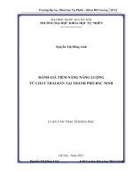 đánh giá tiềm năng năng lượng từ chất thải rắn tại thành phố bắc ninh