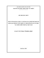 phân tích hàm lượng và đánh giá sự phân bố một số kim loại trong nước biển và trầm tích tại khu vực biển miền trung, việt nam