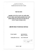 nghiên cứu tối ưu hóa các điều kiện để xác định asen trong quặng địa chất bằng phép đo phổ hấp thụ nguyên tử với kỹ thuật hydrua hóa