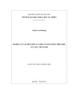 nghiên cưu sư biên đôi cua hiên tương phơn trên khu vưc băc trung bô