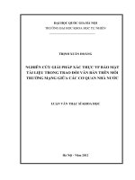 nghiên cứu giải pháp xác thực và bảo mật tài liệu trong trao đổi văn bản trên môi trường mạng giữa các cơ quan nhà nước