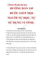 Chuyên đề giáo dục học: HƯỚNG DẪN 145 BƯỚC GIÚP MỌI NGƯỜI TỰ HỌC, TỰ SỬ DỤNG VI TÍNH.