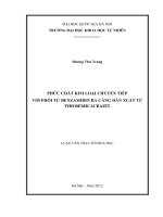 phức chất kim loại chuyển tiếp với phối tử benzamidin ba càng dẫn xuất từ thiosemcacbazit
