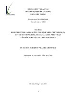 đánh giá kết quả nuôi dưỡng cho bênh nhân cắt toàn bộ dạ dày có mỡ thông hỗng tràng tại khoa phẫu thuật tiêu hóa bệnh viện việt - đức ( 1- 2013 - 5-2013