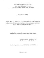 tổng hợp và nghiên cứu tính chất ức chế ăn mòn của một số azometin dãy 5-amino-2-metylinđol và 5-amino-1,2-đimetylinđol