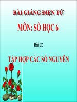 bài giảng số học 6 chương 2 bài 2 tập hợp các số nguyên