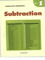 kumon math workbooks subtraction grade 1