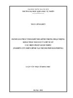 đánh giá phát thải khí nhà kính trong hoạt động khai thác hải sản và đề xuất các biện pháp giảm thiểu (nghiên cứu điển hình tại thành phố hải phòng